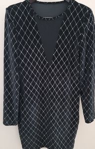 Black knee length dress